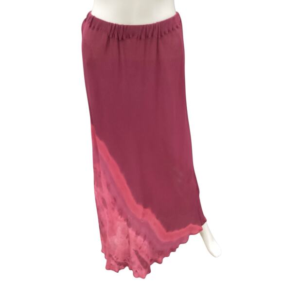 VTG Carole Dolighan 2PieceSet Women’s SZ XL Maxi Skirt+Top 90’ Tye Dye Hobo Pink - Picture 6 of 10